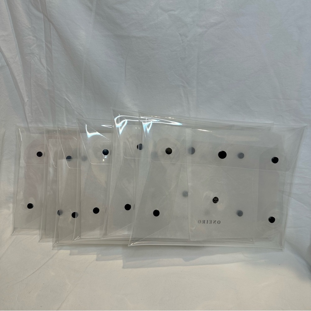 6PCS ONEIRO Clear Multipurpose Clutch Waterproof Travel Pouch 8”x10” New